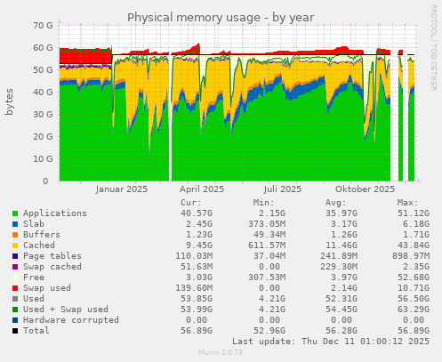 Physical memory usage